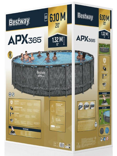 Bestway apx365 kerti medence 610x132cm szűrővel és létra