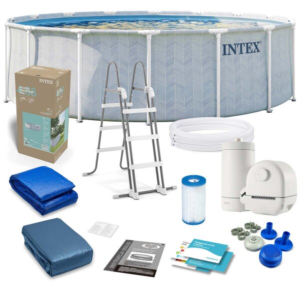 Kerti medence kerettel 488 x 122 cm 12 az 1-ben Intex 26746ND
