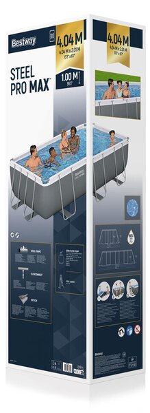 Bestway felfújható medence 404x201x100 cm szivattyúval, létrával és vegyszeradagolóval