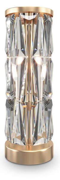 PUNTES modern kristály asztali lámpa, arany