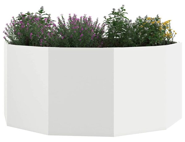VidaXL Növénytartó Fehér 120 x 120 x 50 cm Acél