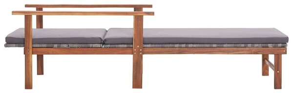 VidaXL Akácfa Napozóágy Szürke Polyrattannal - 200cm