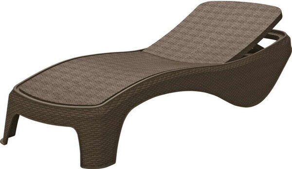 KETER ATLANTIC állítható exkluzív polyrattan kerti nyugágy - cappuccino