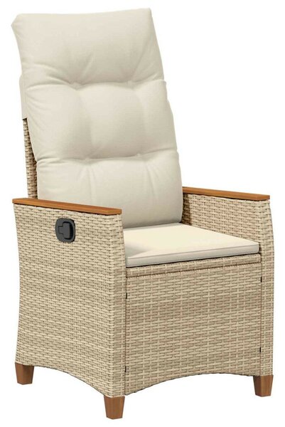 Fekvő Kerti Szék 64 x 57,5 x 112 cm, polirattan, Beige és krém
