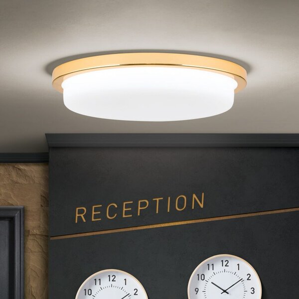 LEROX modern LED mennyezeti lámpa, 30 cm, arany