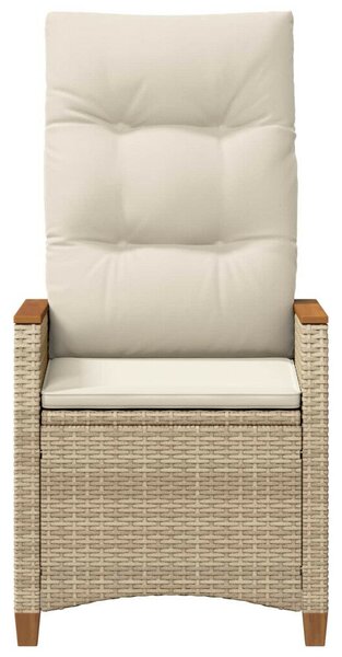 Fekvő Kerti Szék 64 x 57,5 x 112 cm, polirattan, Beige és krém