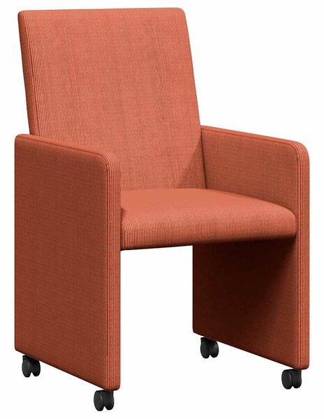 VidaXL Étkező Székek 2 pcs Piros narancs 57 x 66 x 94 cm Bársony anyag