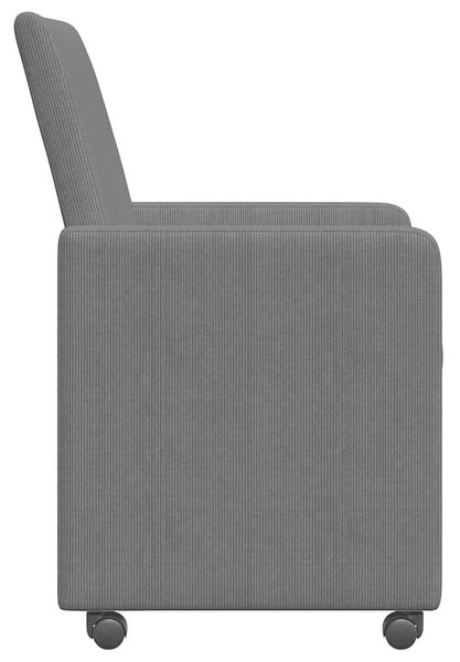 VidaXL Étkező Székek 2 pcs Sötétszürke 57 x 66 x 94 cm Bársony anyag