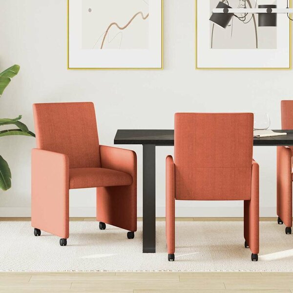 VidaXL Étkező Székek 2 pcs Piros narancs 57 x 66 x 94 cm Bársony anyag