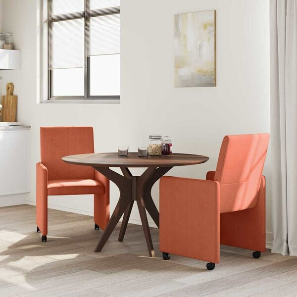 VidaXL Étkező Székek 2 pcs Piros narancs 57 x 66 x 94 cm Bársony anyag