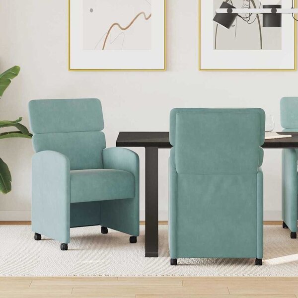 VidaXL Étkező Székek 2 pcs tengerzöld 58 x 65 x 98 cm Bársony