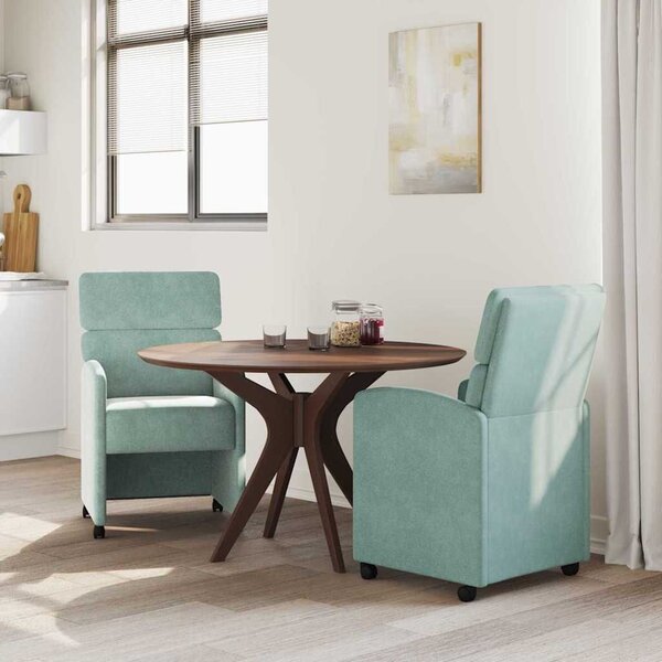 VidaXL Étkező Székek 2 pcs tengerzöld 58 x 65 x 98 cm Bársony