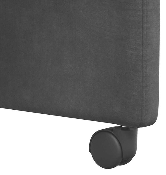 VidaXL Étkező Székek kerekekkel 2 pcs Fekete 58 x 67 x 97 cm Bársony