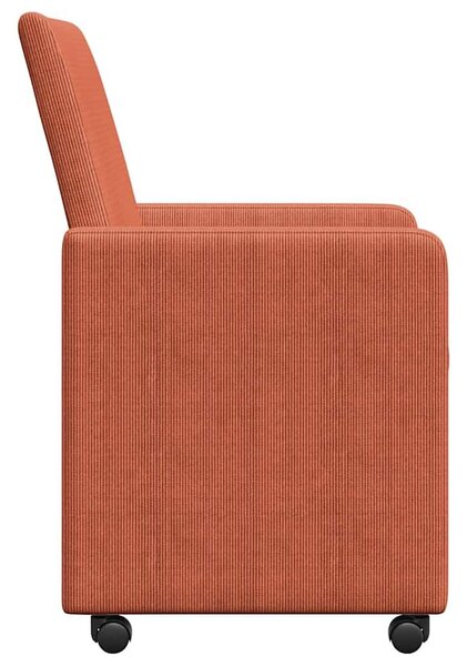 VidaXL Étkező Székek 2 pcs Piros narancs 57 x 66 x 94 cm Bársony anyag
