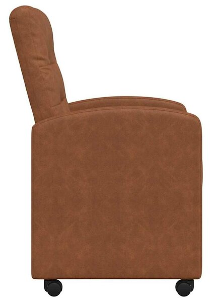 VidaXL Étkező Székek kerekekkel 2 pcs Barna 57 x 67 x 98 cm Műbőr