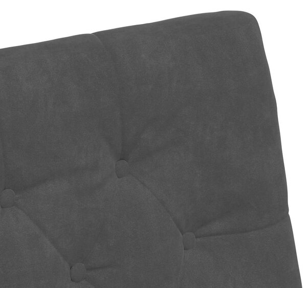 VidaXL Étkező Székek kerekekkel 2 pcs Fekete 58 x 67 x 97 cm Bársony