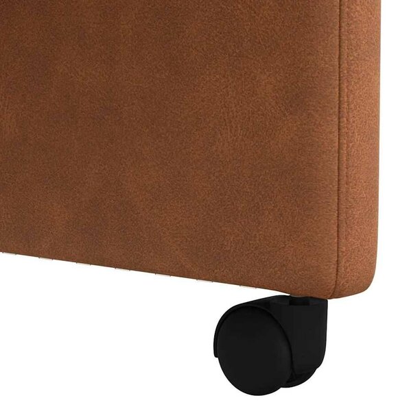 VidaXL Étkező Székek kerekekkel 2 pcs Barna 57 x 67 x 98 cm Műbőr