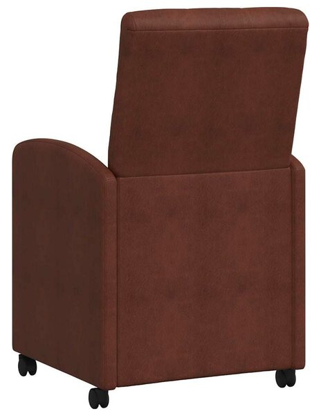 VidaXL Étkező Székek 2 pcs Fényes barna 57 x 67 x 98 cm Műbőr