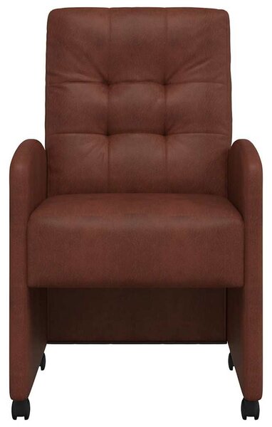 VidaXL Étkező Székek 2 pcs Fényes barna 57 x 67 x 98 cm Műbőr