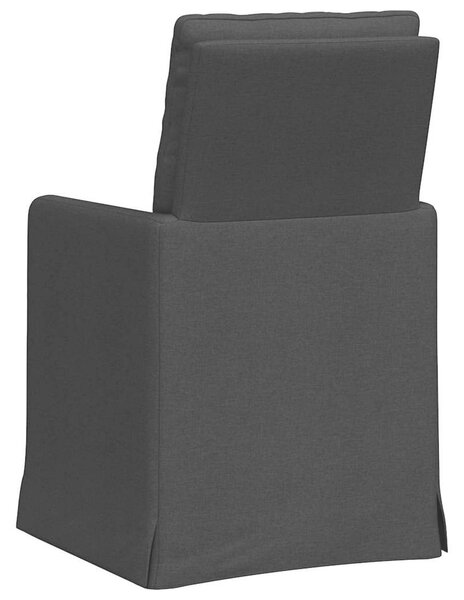 VidaXL Étkező Székek 2 pcs Fekete 57 x 67 x 98 cm szövet