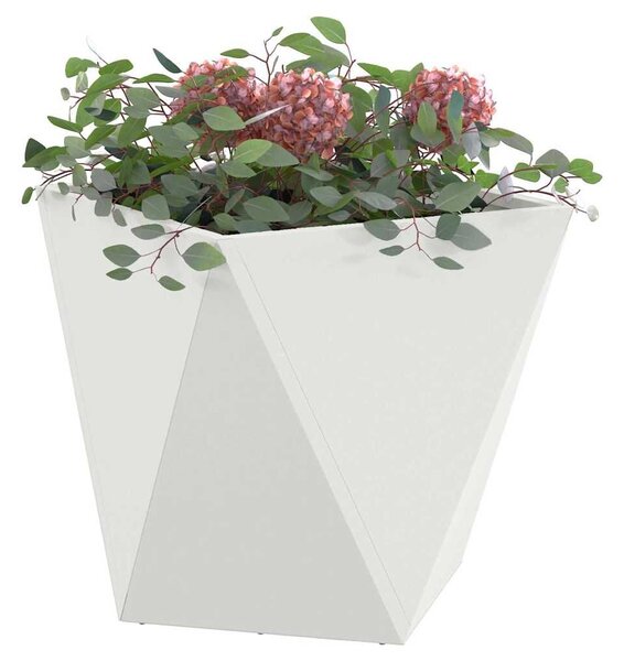 VidaXL Növénytartó 2 pcs Fehér 50 x 50 x 50 cm Acél