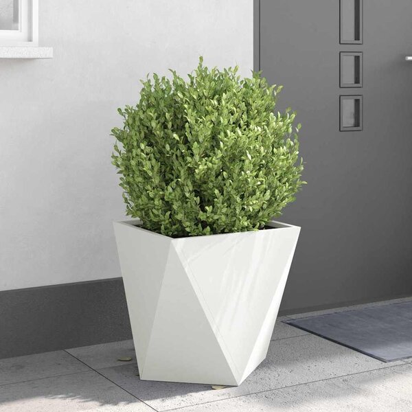 VidaXL Növénytartó 2 pcs Fehér 50 x 50 x 50 cm Acél