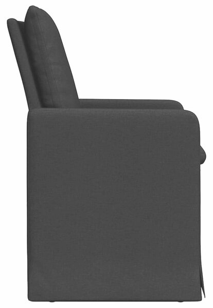 VidaXL Étkező Székek 2 pcs Fekete 57 x 67 x 98 cm szövet