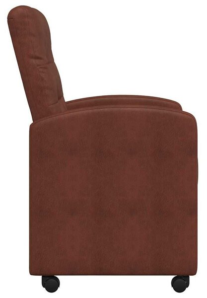 VidaXL Étkező Székek 2 pcs Fényes barna 57 x 67 x 98 cm Műbőr