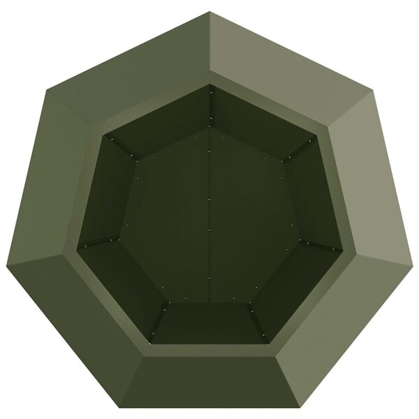 VidaXL Növénytartó 2 pcs Olajzöld 75 x 75 x 60 cm Acél