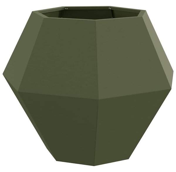 VidaXL Növénytartó 2 pcs Olajzöld 75 x 75 x 60 cm Acél