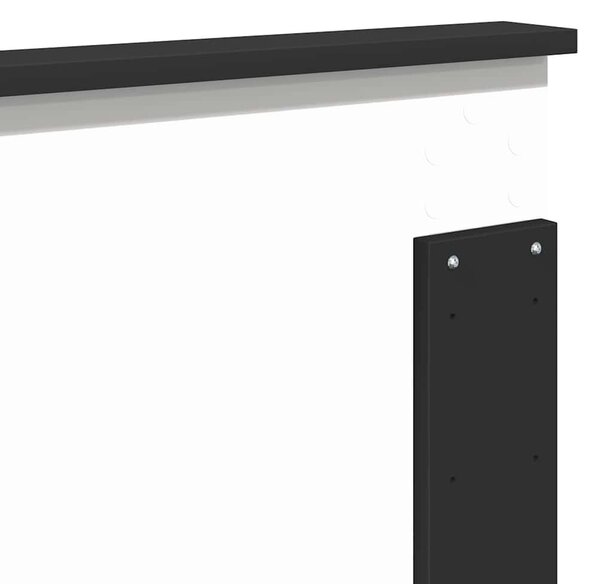 VidaXL Fejtámla Fekete Tölgy 100 cm Mérnöki fa