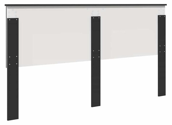 VidaXL Fejtámla Fekete Tölgy 100 cm Mérnöki fa