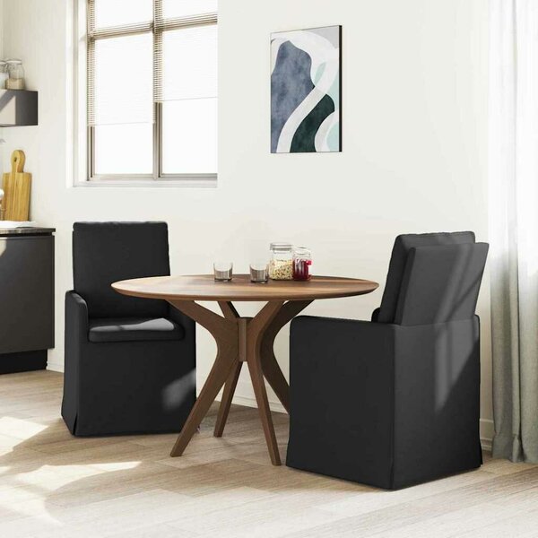 VidaXL Étkező Székek 2 pcs Fekete 57 x 67 x 98 cm szövet