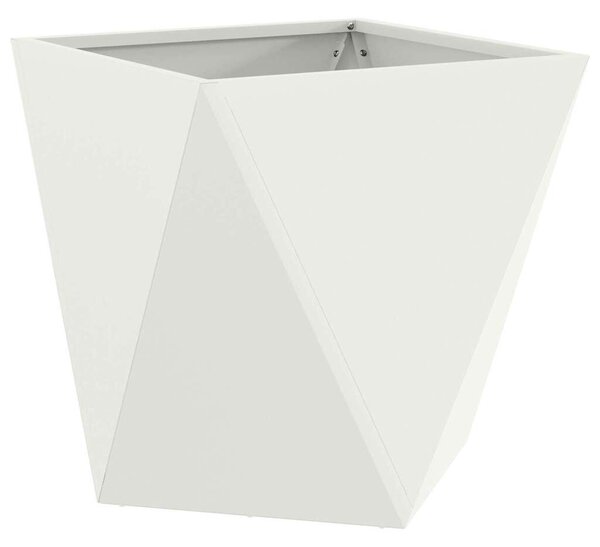 VidaXL Növénytartó 2 pcs Fehér 50 x 50 x 50 cm Acél