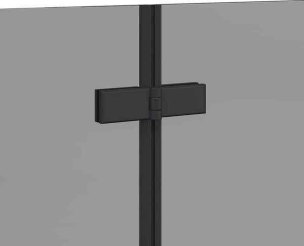 VidaXL Zuhanybeépítés Fekete 120 x 68 x 130 cm ESG üveg és alumínium
