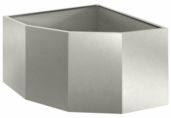 VidaXL Sarok Virágtartó Ezüst 60 x 60 x 35 cm Rozsdamentes acél