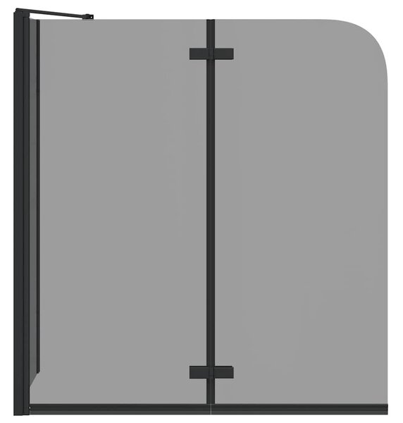 VidaXL Zuhanybeépítés Fekete 120 x 68 x 130 cm ESG üveg és alumínium