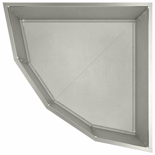 VidaXL Sarok Virágtartó Ezüst 60 x 60 x 35 cm Rozsdamentes acél