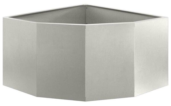 VidaXL Sarok Virágtartó Ezüst 60 x 60 x 35 cm Rozsdamentes acél