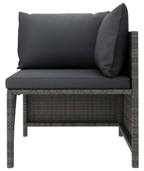 VidaXL Polyrattan Kerti Ülőgarnitúra - 4 részes - Szürke