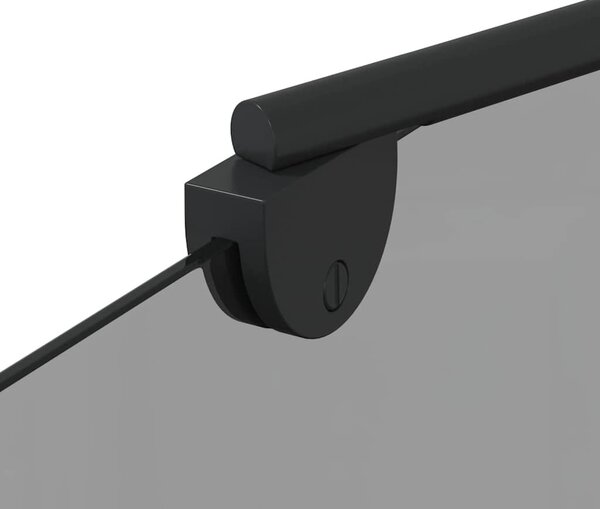 VidaXL Zuhanybeépítés Fekete 120 x 68 x 130 cm ESG üveg és alumínium