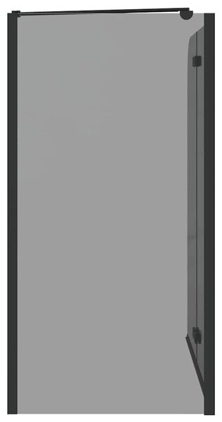 VidaXL Zuhanybeépítés Fekete 120 x 68 x 130 cm ESG üveg és alumínium