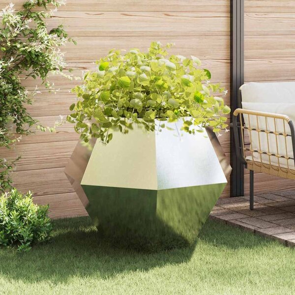 VidaXL Növénytartó 2 pcs Ezüst 100 x 100 x 80 cm Rozsdamentes acél
