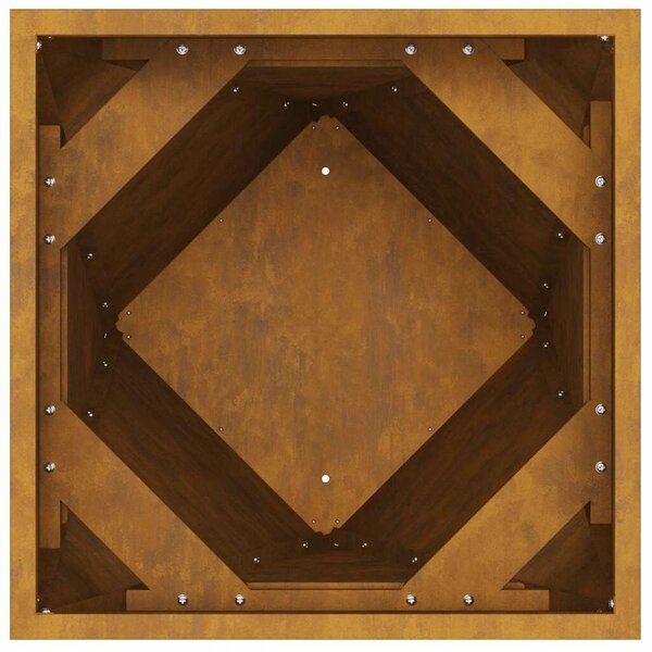 VidaXL Növénytartó 2 pcs Rozsdás 50 x 50 x 75 cm Időjárásálló acél