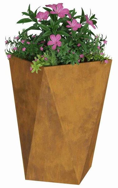 VidaXL Növénytartó 2 pcs Rozsdás 50 x 50 x 75 cm Időjárásálló acél