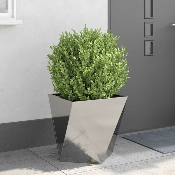 VidaXL Növénytartó 2 pcs Ezüst 50 x 50 x 50 cm Rozsdamentes acél