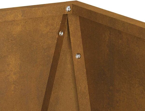 VidaXL Növénytartó 2 pcs Rozsdás 50 x 50 x 75 cm Időjárásálló acél