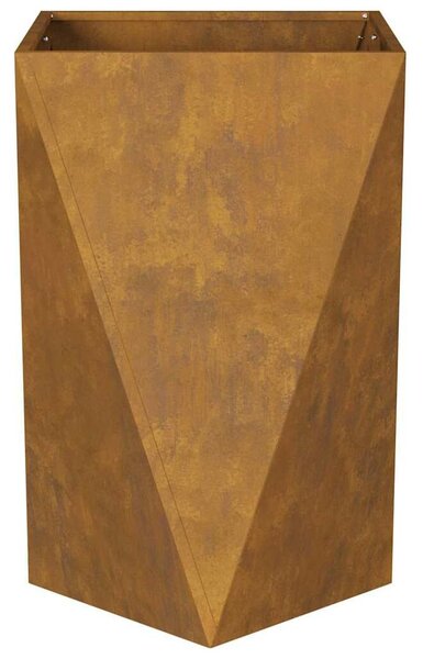 VidaXL Növénytartó 2 pcs Rozsdás 50 x 50 x 75 cm Időjárásálló acél
