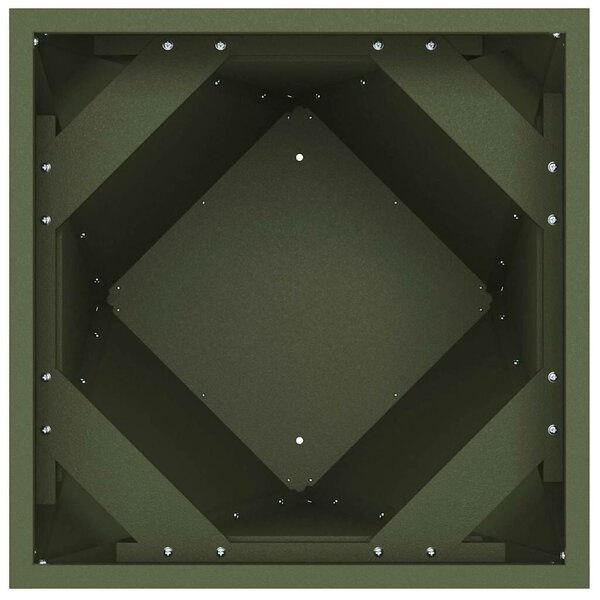 VidaXL Növénytartó 2 pcs Olajzöld 30 x 30 x 75 cm Acél