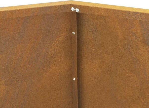 VidaXL Növénytartó 2 pcs Rozsdás 100 x 100 x 80 cm Időjárásálló acél